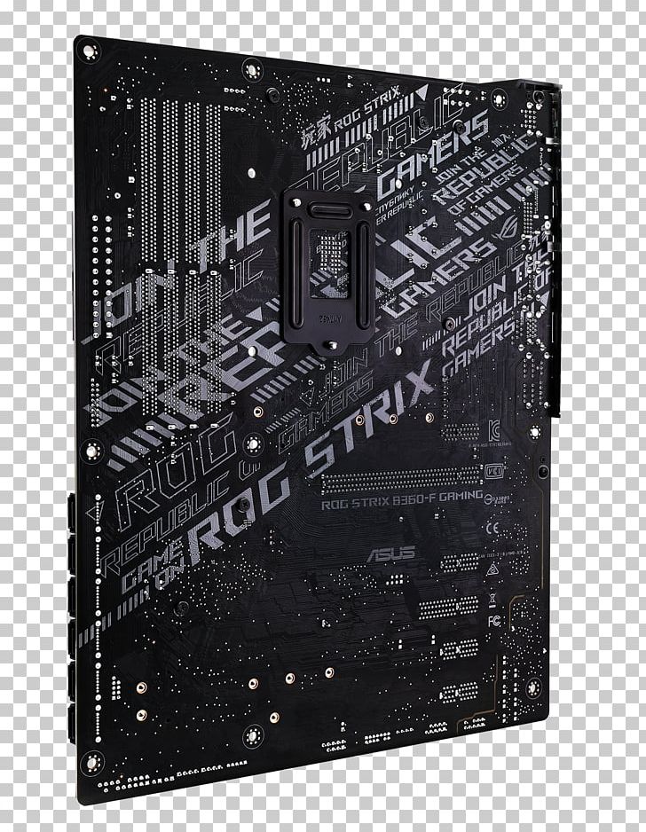 Intel ASUS ROG STRIX B360-F GAMING Motherboard LGA 1151 ATX PNG, Clipart, Asus, Atx, Black And White, Brand, Chipset Free PNG Download