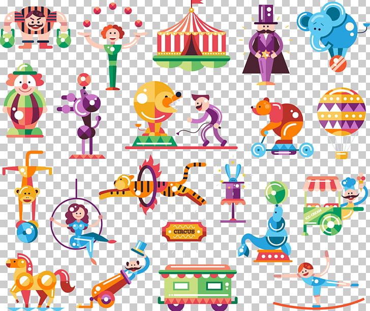 Flat Design Circus Carnival Illustration PNG, Clipart, Amusement Park, Baby Toys, Balloon, Cartoon Animals, Elements Vector Free PNG Download