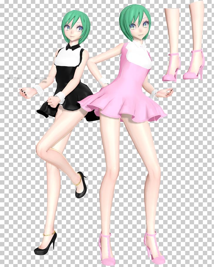 High-heeled Shoe MikuMikuDance Hatsune Miku PNG, Clipart, Anime, Arm, Black Hair, Brown Hair, Clothing Free PNG Download