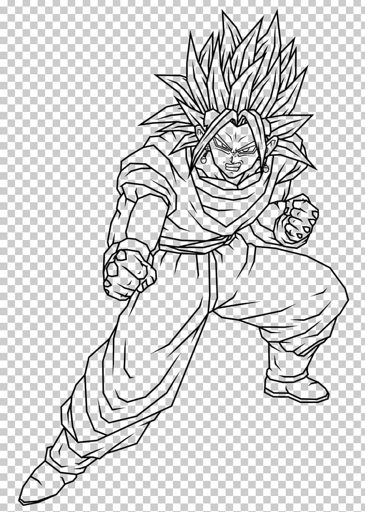 Line Art Trunks Gohan Drawing Goku PNG, Clipart, Angle, Arm, Artwork, Black, Black And White Free PNG Download