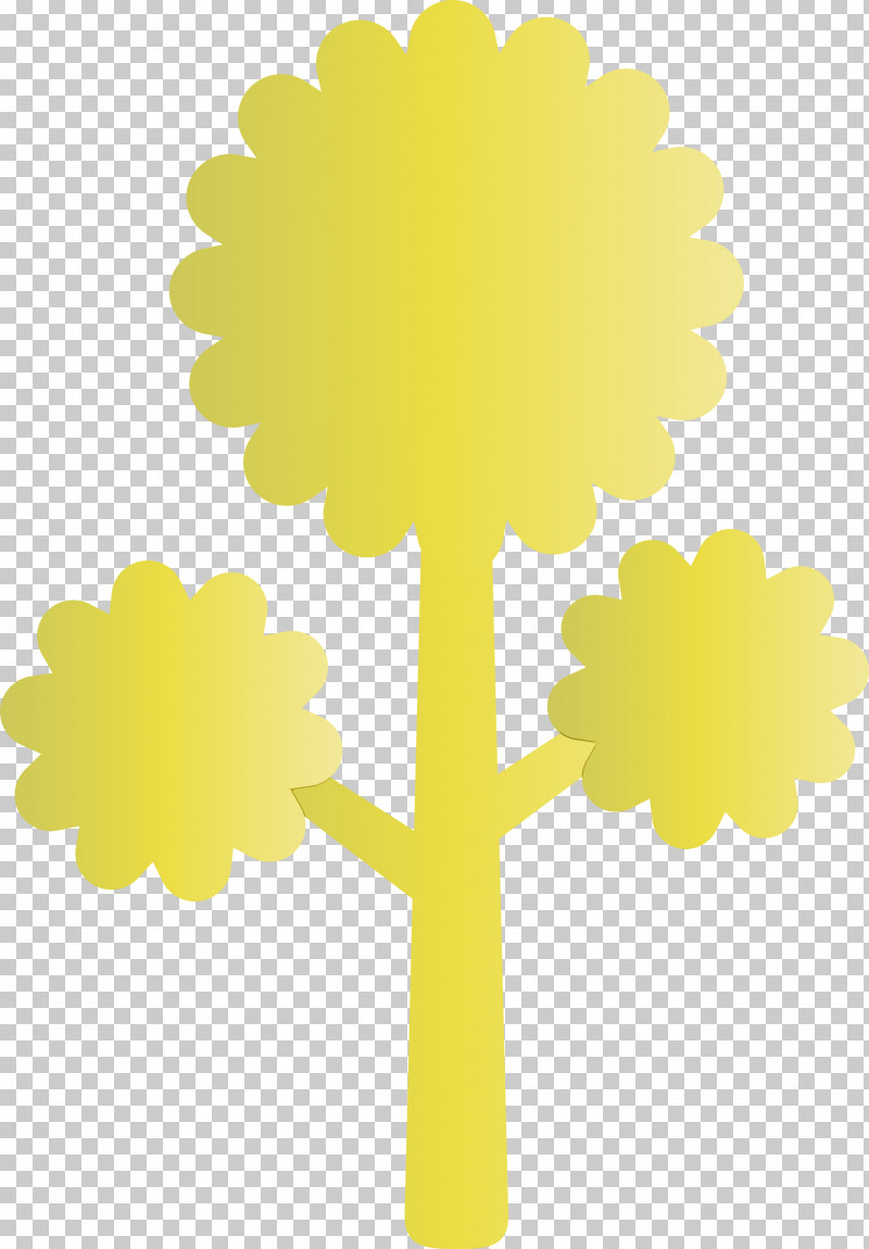 Yellow Tree Plant Symbol PNG, Clipart, Abstract Tree, Cartoon Tree, Paint, Plant, Symbol Free PNG Download