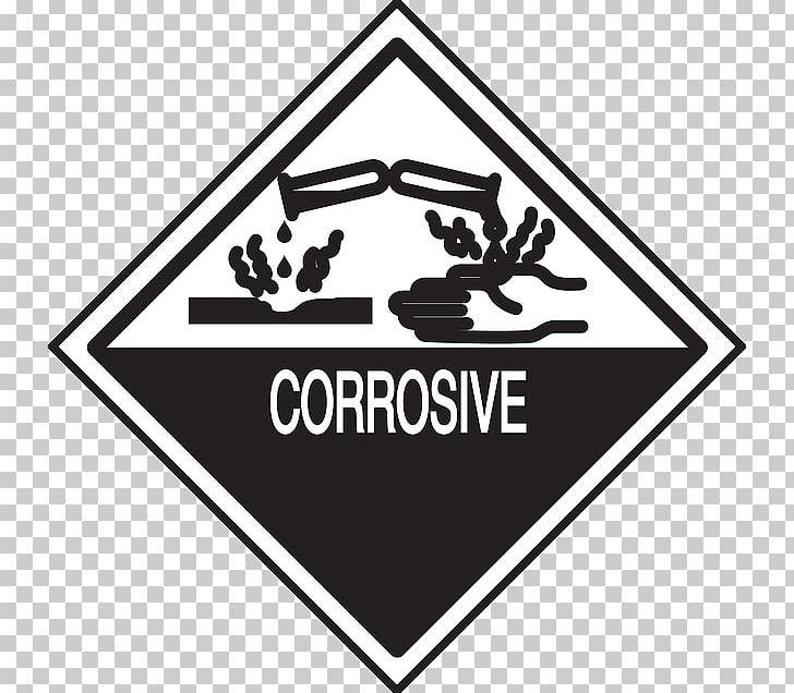 HAZMAT Class 8 Corrosive Substances Corrosion PNG, Clipart, Acid, Area, Black, Black And White, Brand Free PNG Download