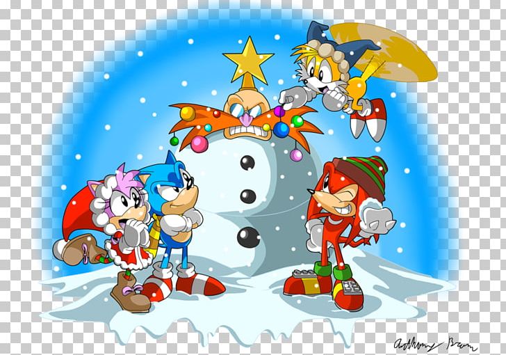 Christmas Tree Sonic The Hedgehog Doctor Eggman Tails Amy Rose PNG, Clipart, Art, Cartoon, Character, Christmas, Christmas Decoration Free PNG Download