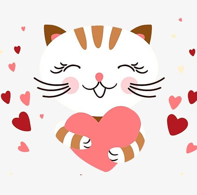 Love Cats PNG, Clipart, Cartoon, Cats Clipart, Hand, Hand Painted, Hearts  Free PNG Download