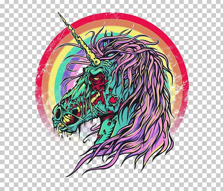 T-shirt Unicorn Zombie Apocalypse Sleeve Top PNG, Clipart, Art, Clothing, Clothing Sizes, Crew Neck, Demon Free PNG Download