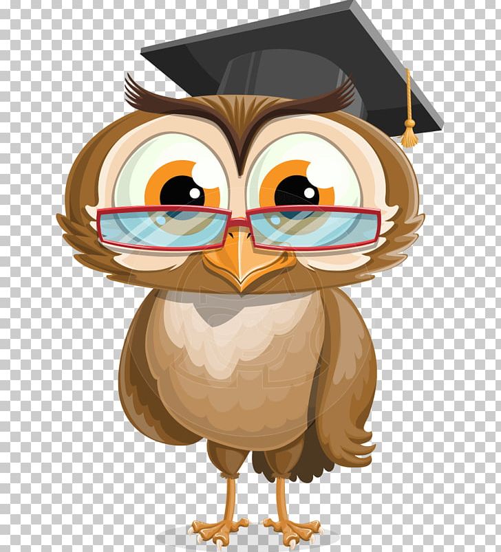 Owl Graduation Ceremony Bird Cartoon PNG, Clipart, Animals, Beak, Bird, Bird Of Prey, Cap Free PNG Download