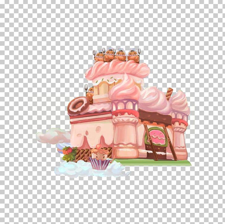 Castle Cartoon Hansel And Gretel Illustration PNG, Clipart, Baking, Cake, Cake Decorating, Candy, Cartoon Candy House Free PNG Download