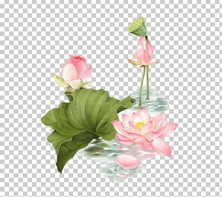 Lotus Pond Nelumbo Nucifera PNG, Clipart, Artificial Flower, Centre, Chinese Painting, Creative, Cut Flowers Free PNG Download