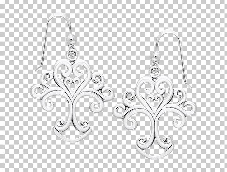 Earring Body Jewellery Silver White PNG, Clipart, Black And White, Body Jewellery, Body Jewelry, Earring, Earrings Free PNG Download