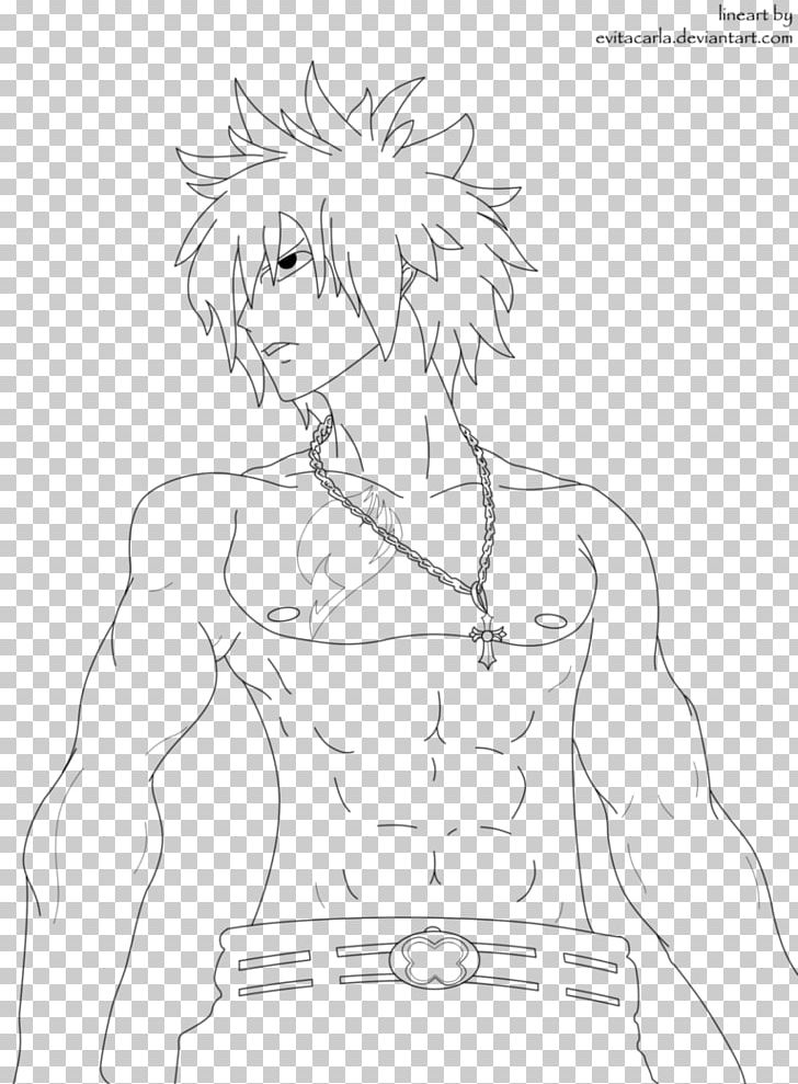 Gray Fullbuster Line Art Character Drawing Sketch PNG, Clipart, Arm, Art, Artwork, Black, Black And White Free PNG Download