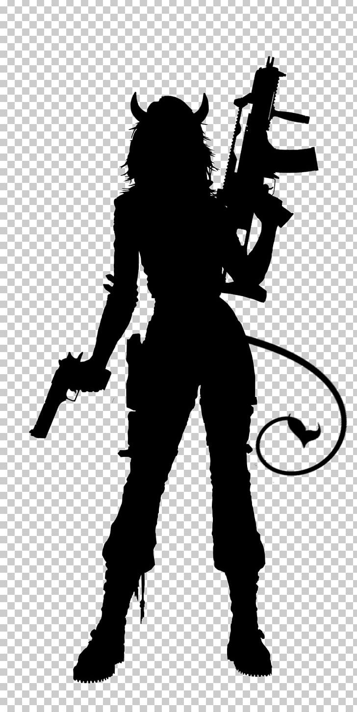 Silhouette Demon Firearm PNG, Clipart, Angel, Art, Black, Black And White, Demon Free PNG Download