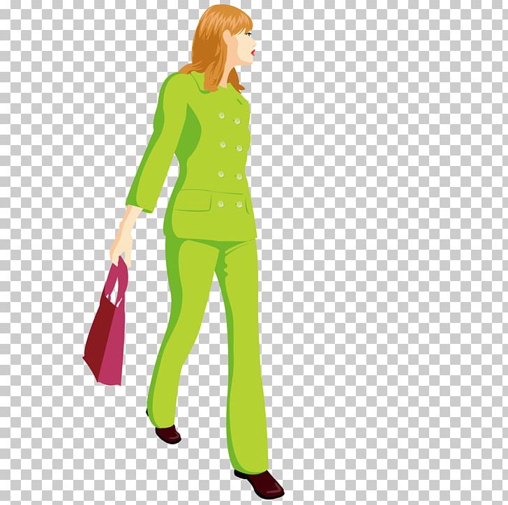 Woman Illustration PNG, Clipart, Background Green, Business Woman, Cartoon, Chinese, Clothing Free PNG Download