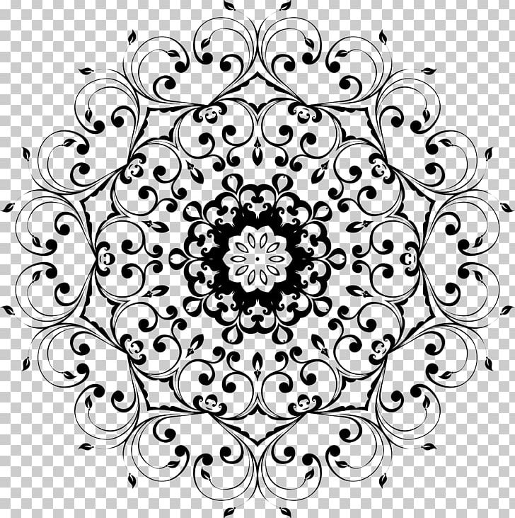 Flower Floral Design Pattern PNG, Clipart, Area, Art, Black, Black And White, Circle Free PNG Download