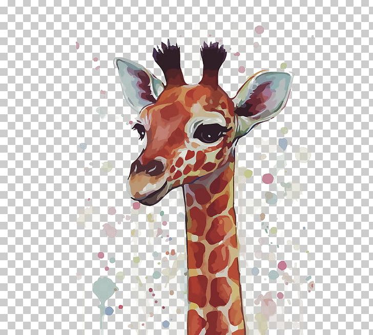 Giraffe Watercolor: Animals Watercolor Painting Art PNG, Clipart, Animal, Animal Print, Art, Artist Trading Cards, Canvas Free PNG Download