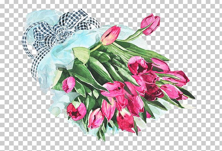 Watercolor Painting Art Tulip Illustration PNG, Clipart, Artificial Flower, Artist, Bouquet Of Flowers, Bouquet Of Roses, Bouquet Vector Free PNG Download