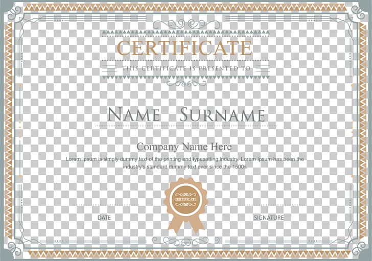 Academic Certificate Template Diploma Illustration PNG, Clipart, Border, Border Frame, Certificate, Certificate Border, Certificate Vector Free PNG Download