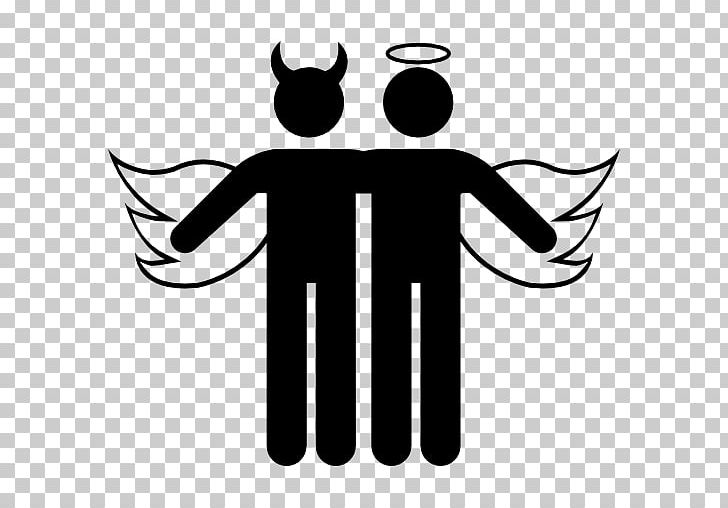 Computer Icons Devil Demon Angel PNG, Clipart, Angel, Artwork, Black, Black And White, Computer Icons Free PNG Download