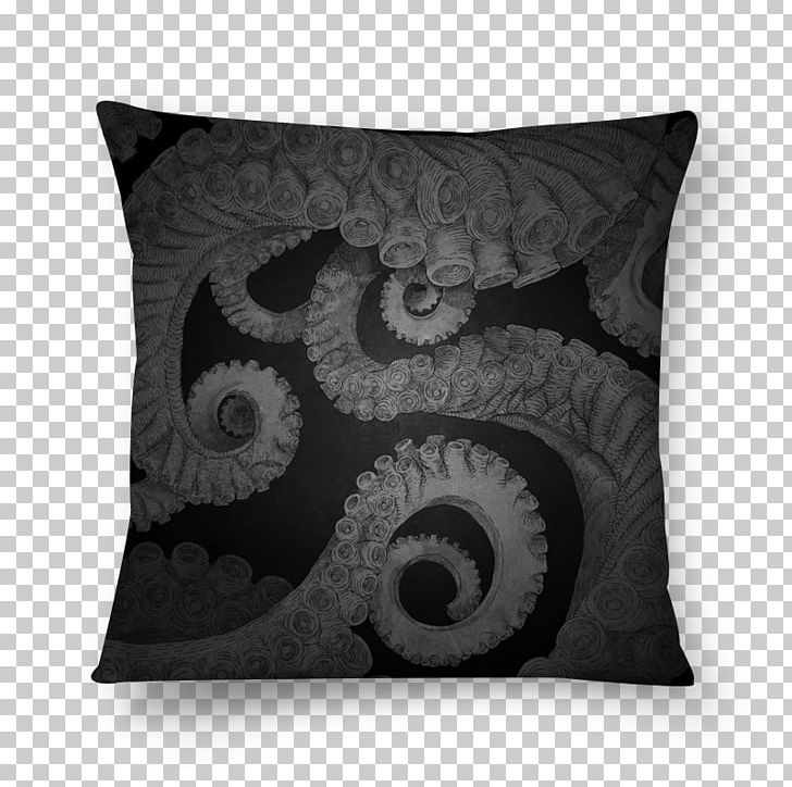 Throw Pillows Cushion Rectangle White PNG, Clipart, Black And White, Cushion, Octopus, Pillow, Rectangle Free PNG Download