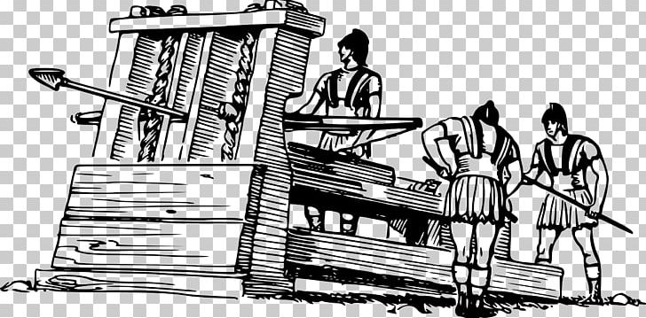 Catapult Siege Engine Ballista PNG, Clipart, Angle, Artwork, Ballista, Black And White, Catapult Free PNG Download
