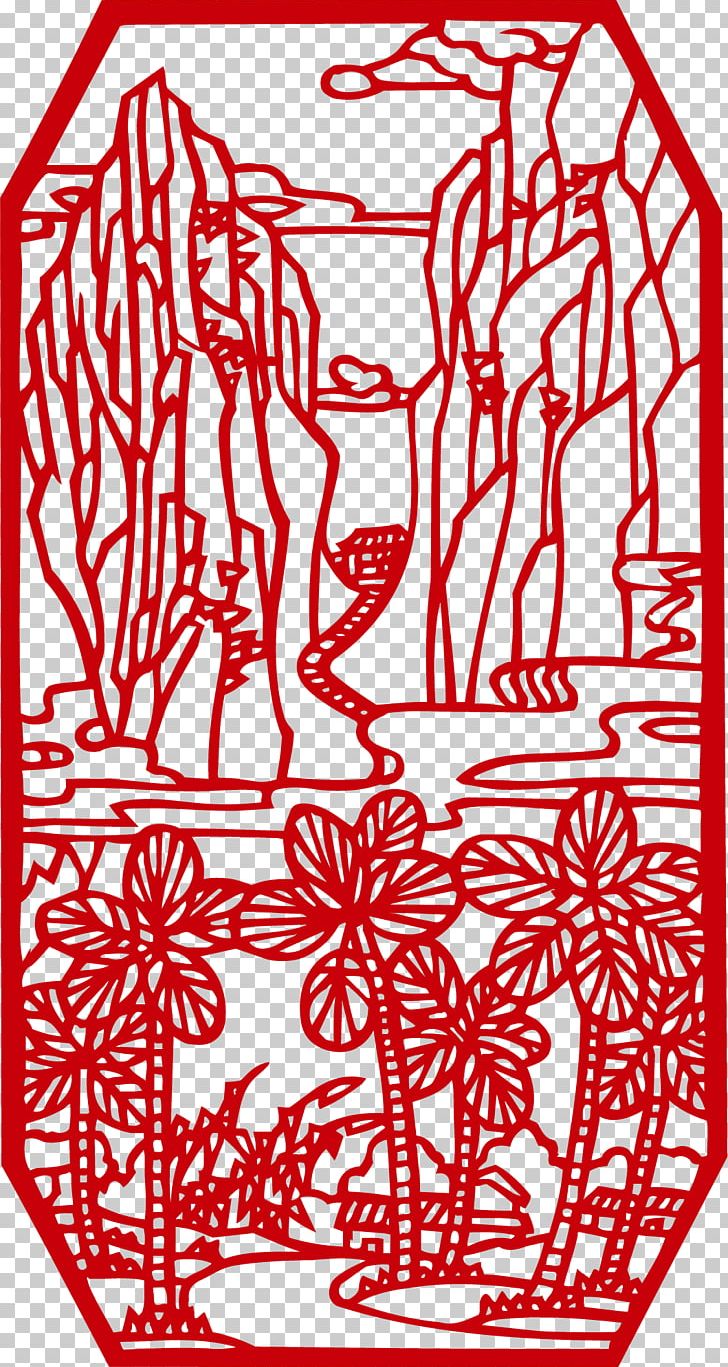Papercutting Chinese Paper Cutting Chinese New Year PNG, Clipart, Chinese Paper Cutting, Chinese Zodiac, Encapsulated Postscript, Flower, Gules Free PNG Download