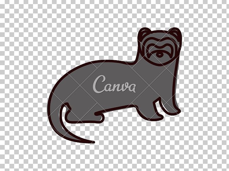 Ferret Drawing PNG, Clipart, Animals, Bear, Black, Carnivoran, Cartoon Free PNG Download