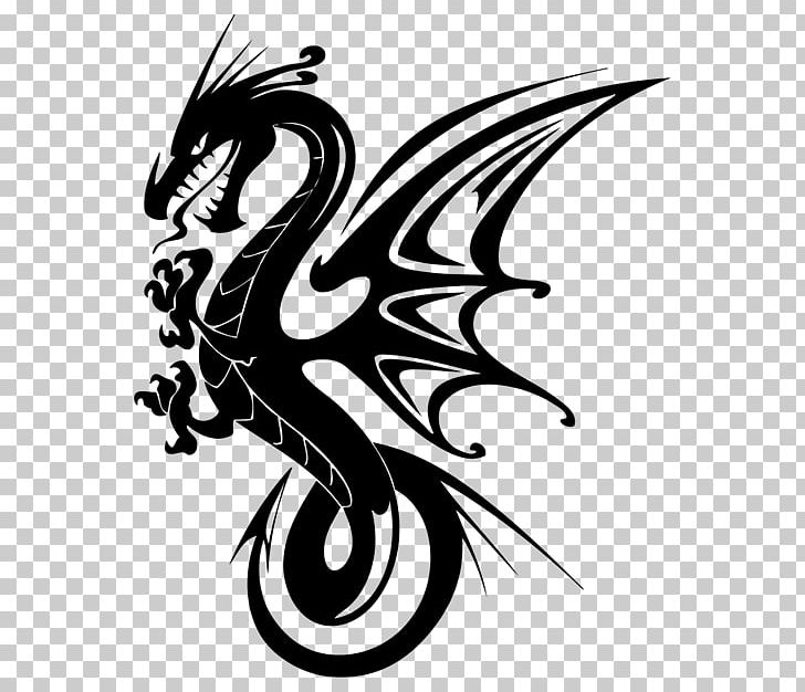 Tall Chinese Dragon large  Glitter Tattoo Stencil  Henna Caravan