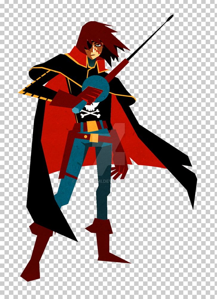 Phantom F. Harlock II Tochirō Ōyama Queen Emeraldas Space Pirate Captain Harlock PNG, Clipart, Art, Costume, Costume Design, Deviantart, Drawing Free PNG Download