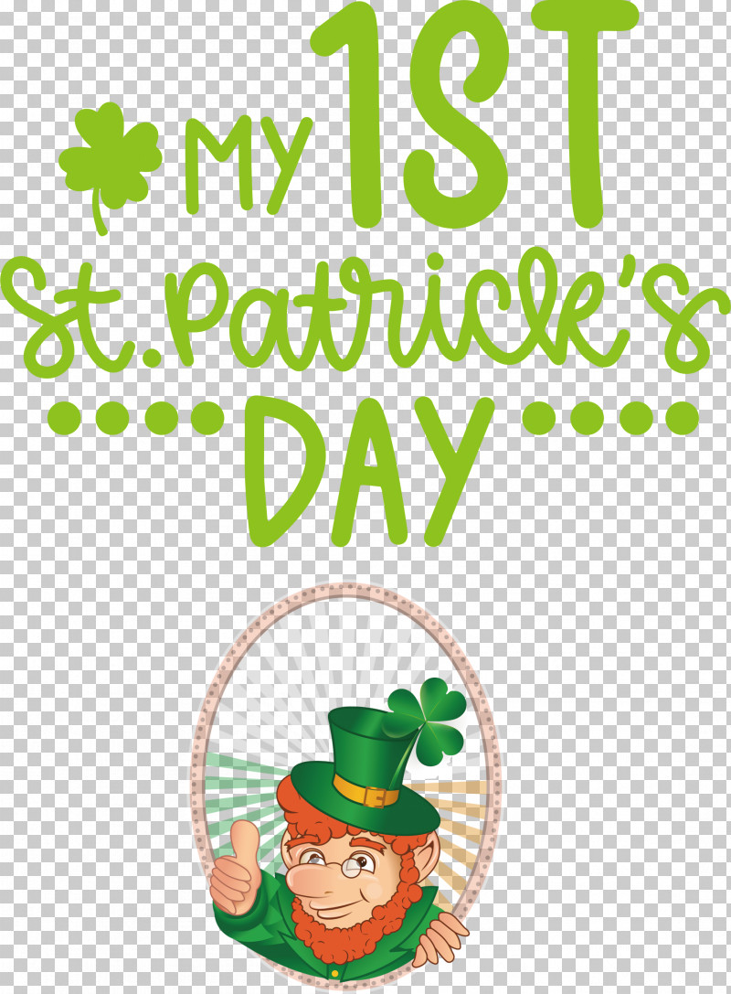My 1st Patricks Day Saint Patrick PNG, Clipart, Behavior, Green, Happiness, Human, Leaf Free PNG Download