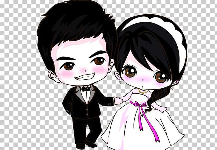 Wedding Invitation Marriage Cartoon PNG, Clipart, Black Hair, Bride, Cartoon Character, Cartoon Doll, Cartoon Eyes Free PNG Download