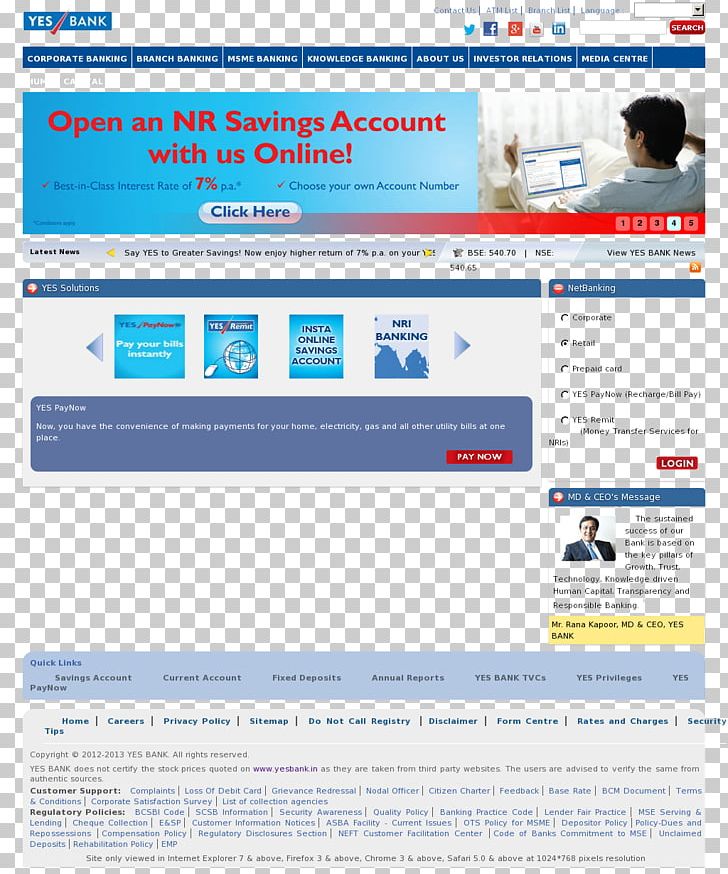 Online Banking Customer Service Business Yes Bank PNG, Clipart, Bank, Brand, Business, Customer Service, Display Advertising Free PNG Download
