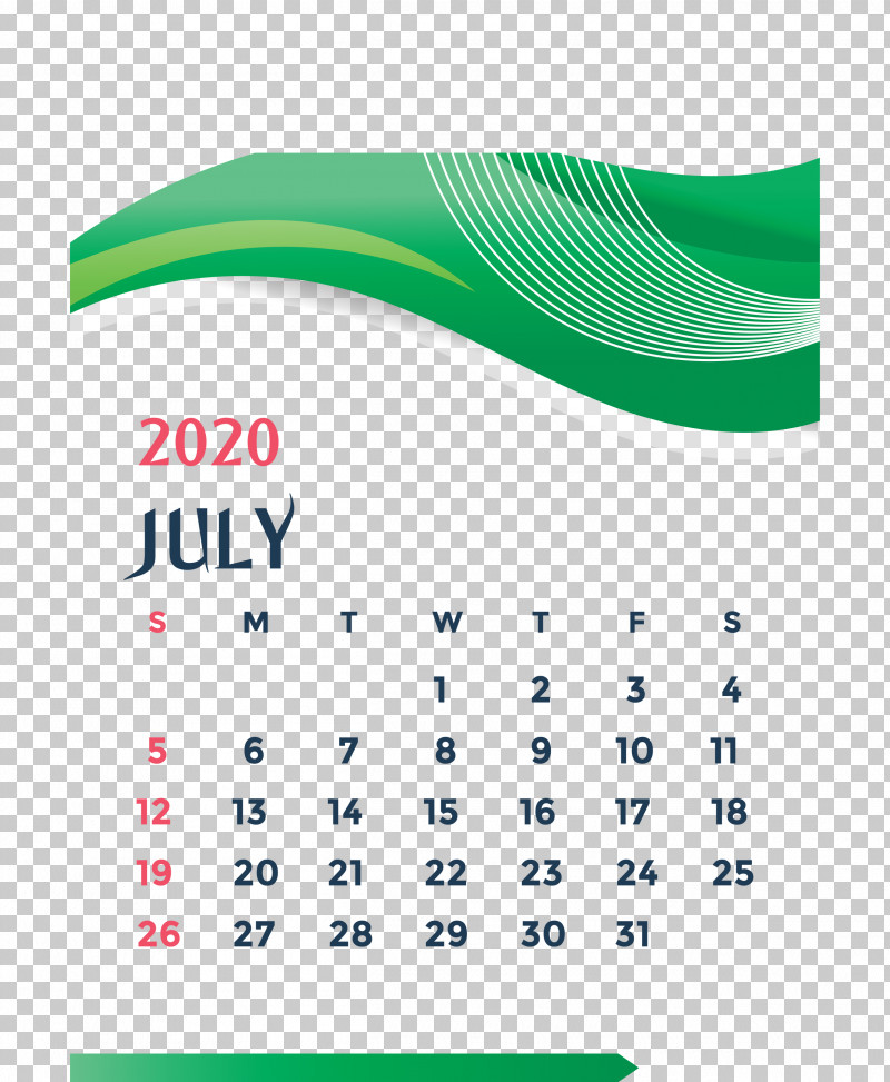 July 2020 Printable Calendar July 2020 Calendar 2020 Calendar PNG, Clipart, 2020 Calendar, Area, Green, July 2020 Calendar, July 2020 Printable Calendar Free PNG Download