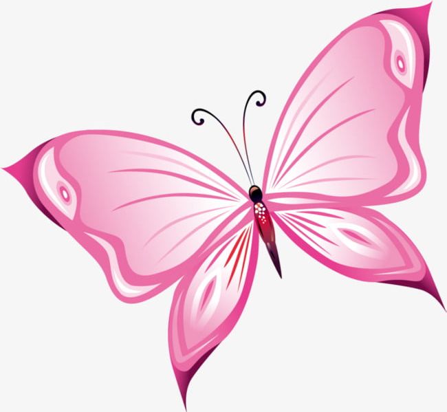 Hand Painted Pink Butterfly PNG, Clipart, Beautiful, Butterfly, Butterfly Clipart, Dream, Flight Free PNG Download