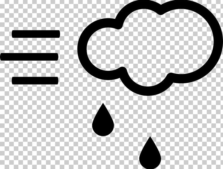Rain Wind Computer Icons Cloud Weather PNG, Clipart, Black, Black And White, Brand, Circle, Cloud Free PNG Download