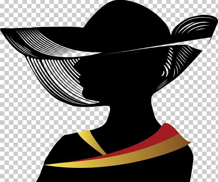 Woman With A Hat Silhouette PNG, Clipart, Black And White, Favicon, Free Content, Hat, Headgear Free PNG Download