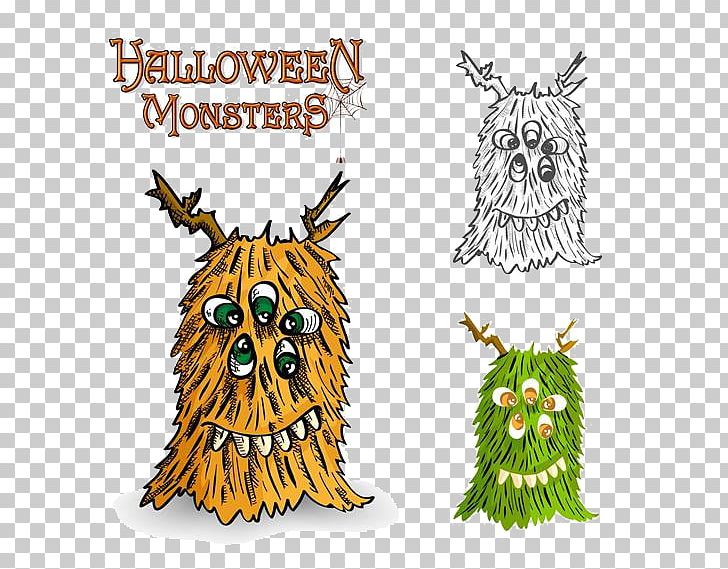 Halloween Monster Drawing PNG, Clipart, Adobe Illustrator, Art, Balloon Cartoon, Beak, Bird Free PNG Download