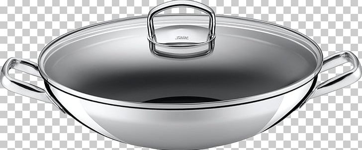 Silit Hongkong 82603311 Wok With Glass Lid 36 Cm Kitchen Stainless Steel PNG, Clipart, Cooking, Cookware Accessory, Cookware And Bakeware, Frying Pan, Kitchen Free PNG Download