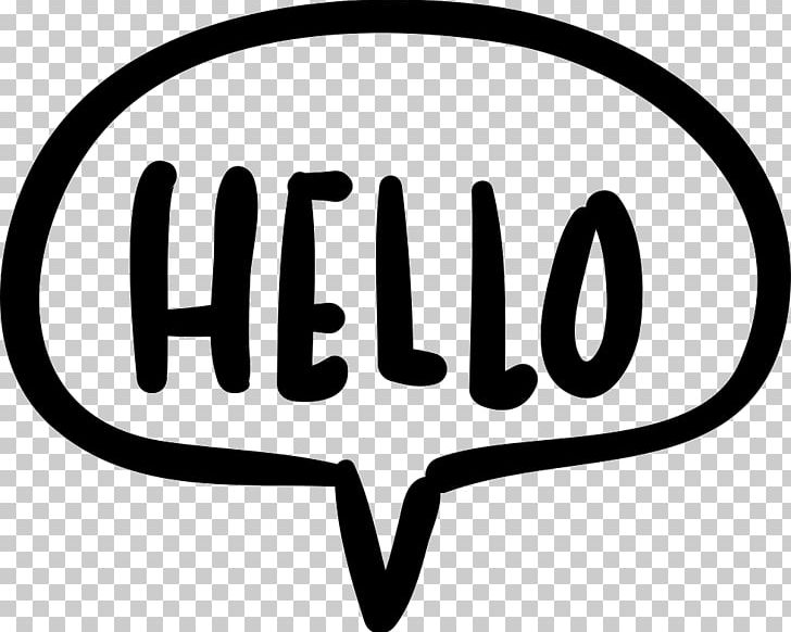 Hello Symbol Computer Icons PNG, Clipart, Adele, Area, Black And White, Brand, Chat Free PNG Download