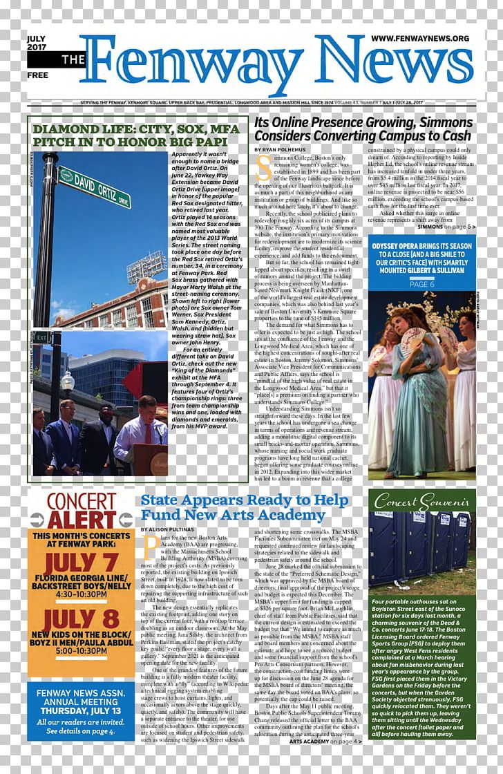 Newspaper Fenway News Back Bay Mission Hill Headline PNG, Clipart, 2017, Advertising, August, Back Bay, Guardian Free PNG Download