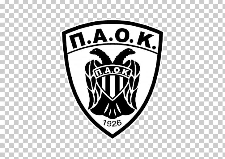 PAOK FC P.A.O.K. Thessaloniki V.C. Toumba Stadium Panathinaikos F.C. Olympiacos F.C. PNG, Clipart, Area, Badge, Black, Black And White, Brand Free PNG Download