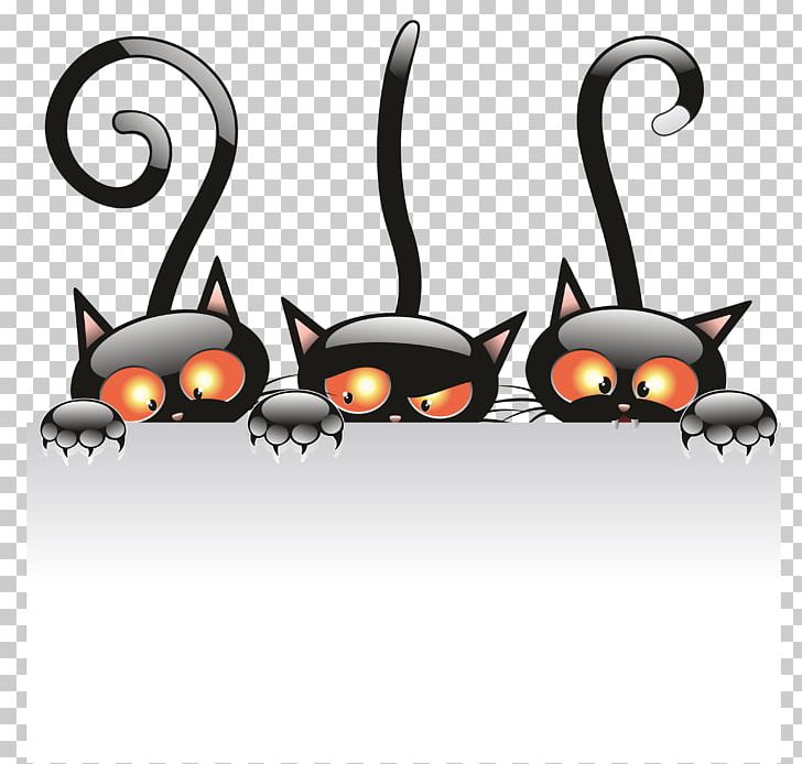 Black Cat Kitten Halloween PNG, Clipart, Black Cat, Carnivoran, Cartoon, Cartoon Cat, Cat Free PNG Download