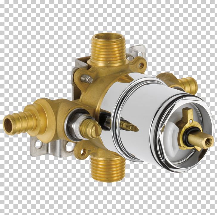 Shower Pressure-balanced Valve Thermostatic Mixing Valve Bathtub PNG, Clipart, Angle, Bathtub, Brass, Cylinder, Drain Free PNG Download