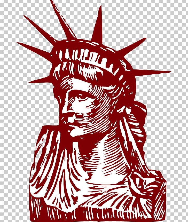 Statue Of Liberty Drawing PNG, Clipart, Art, Black And White, Cartoon, Draw, Fictional Character Free PNG Download