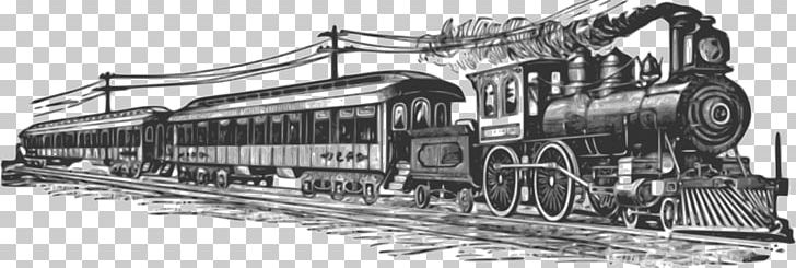 Rail Transport Train Old-Time Transportation Steam Locomotive PNG, Clipart, Auto Part, Black And White, Computer Icons, Diesel Locomotive, Express Train Free PNG Download