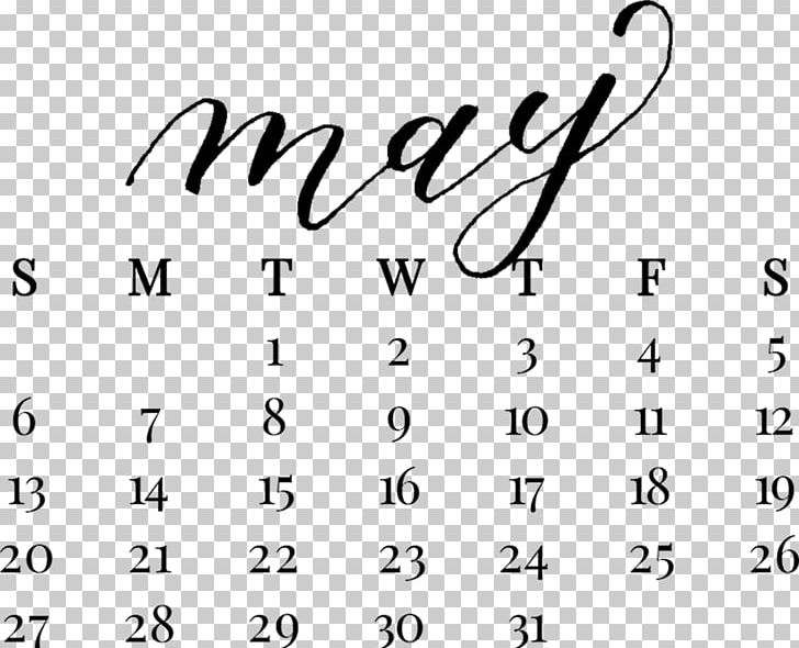 Calendar 0 May Handwriting PNG, Clipart, 2018, Angle, Area, Black And White, Brand Free PNG Download