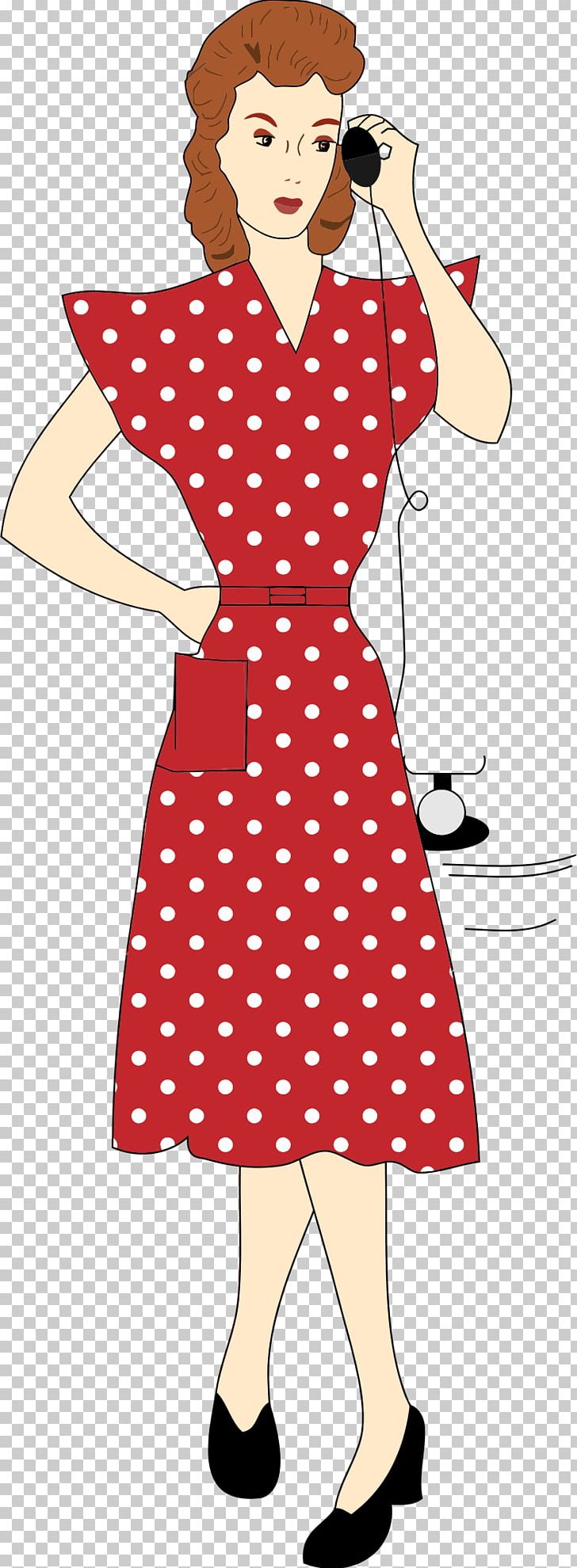 1940s Dress Woman PNG, Clipart, 1940s, Artwork, Clothing, Costume, Costume Design Free PNG Download