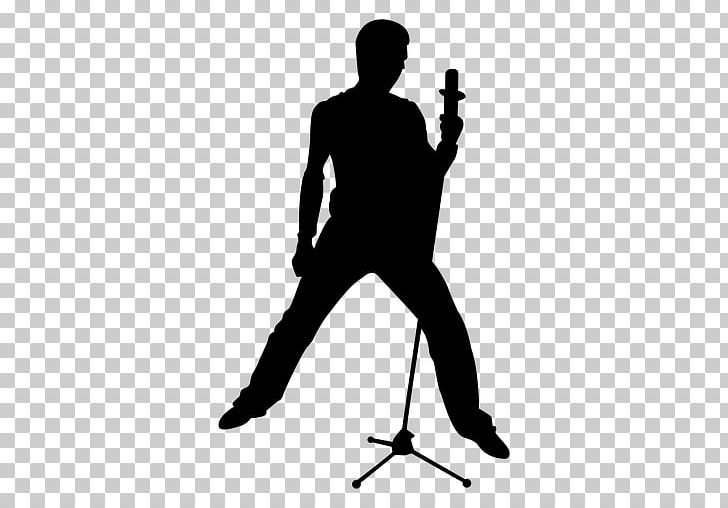 male rock singer silhouette