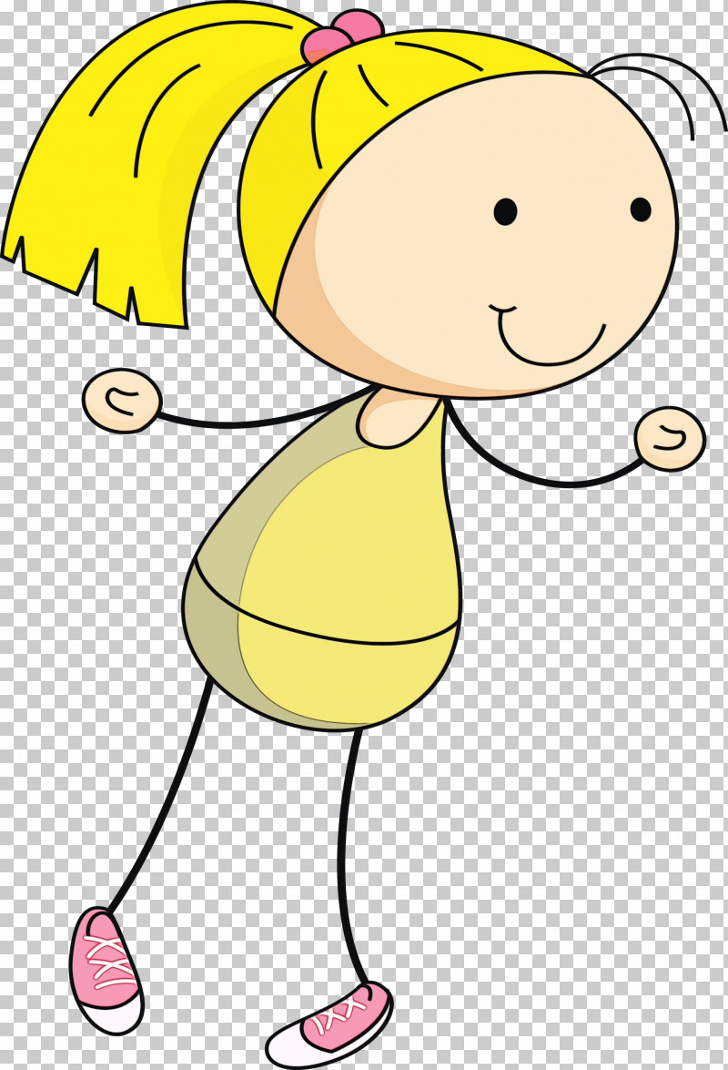 Cartoon Character Yellow Plants Line PNG, Clipart, Area, Cartoon, Character, Character Created By, Happiness Free PNG Download