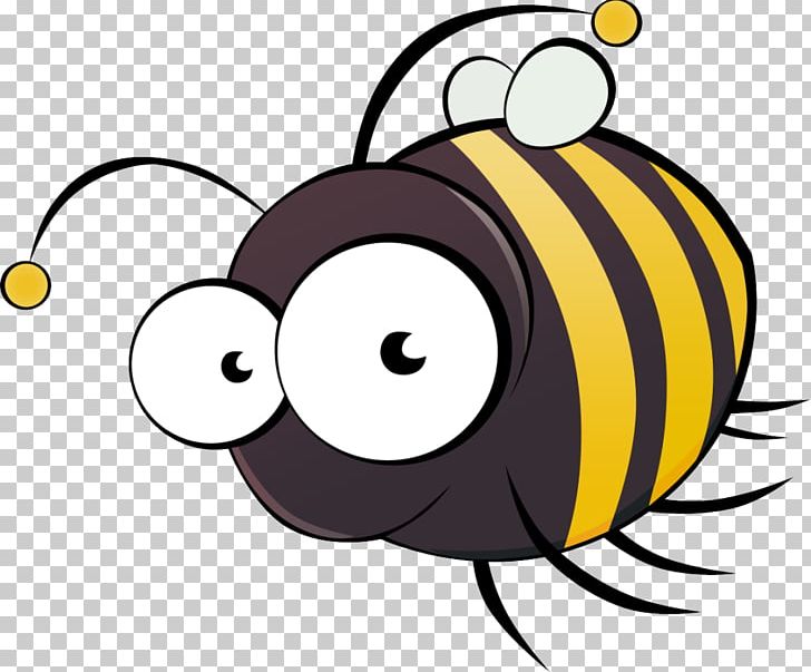 Bee Insect Cartoon Caricature PNG, Clipart, Artwork, Beak, Bee, Bumblebee, Butterfly Free PNG Download