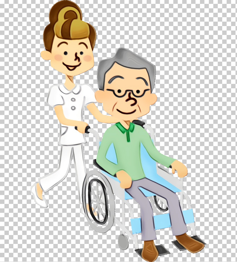 Cartoon Wheelchair Sharing Vehicle Child PNG, Clipart, Cartoon, Child, Paint, Sharing, Vehicle Free PNG Download