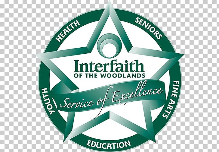 Logo Interfaith Of The Woodlands Brand Font PNG, Clipart, Area, Brand, Circle, Green, Label Free PNG Download